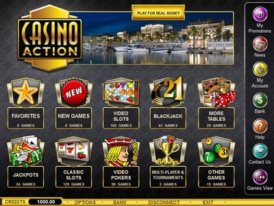 Action Casino website