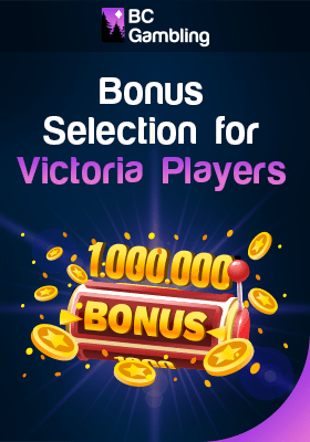 A slot reels with coins and different bonuses for Victoria Gamers