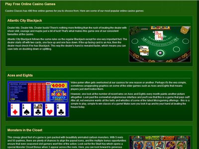 Classic Casino website