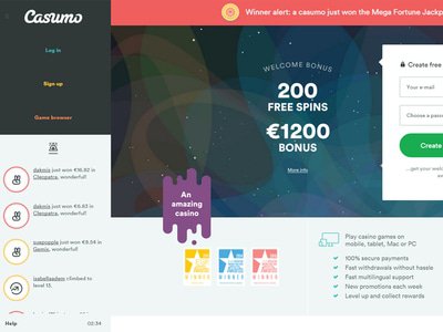 Casumo Casino website