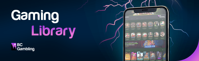 A mobile phone loaded with different games accessible games at Victoria's online real money casinos