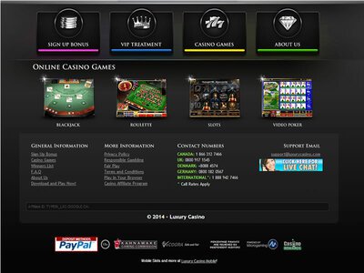 Luxury Casino website