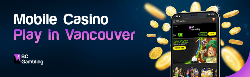 A mobile phone with casino apps for the best Vancouver mobile casinos