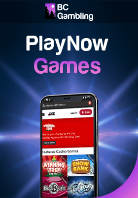 A mobile phone with PlayNow games page