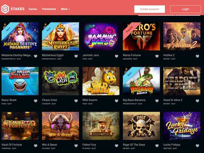 Stakes Casino website