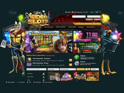 Videoslots Casino website screenshot