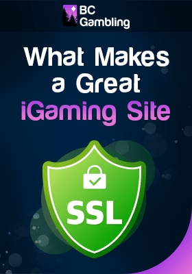 A security logo with SSL inside for a great iGmaing sites features