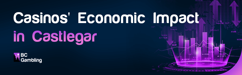 Some infographic bars and charts for economic impact in Castlegar