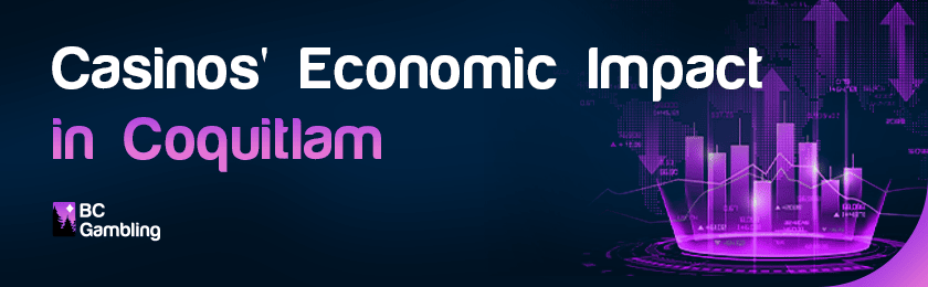 Some infographic bars and charts for casinos economic impact in Coquitlam