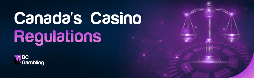 Scale as a symbol of Canada's casino regulations