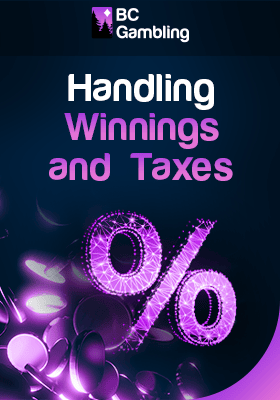 Big percent symbol for handling winnings and taxes