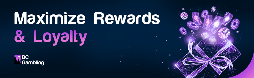 Gift box, cards, dice and chips to maximize rewards and loyalty