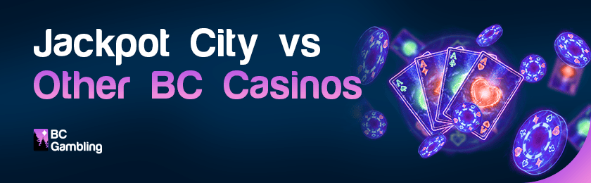 A deck of cards and chips for Jackpot City Casino vs. Other Online Casinos