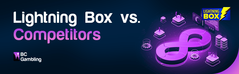 Different gaming code editors, gears, and UI icons for lightning box vs competitors