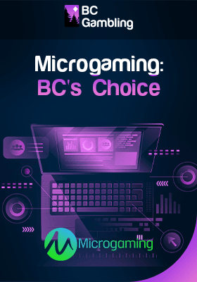 A laptop with some sound system images for microgaming BC choice