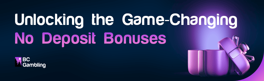 A pink color opened gift box for unlocking the game-changing no-deposit bonuses
