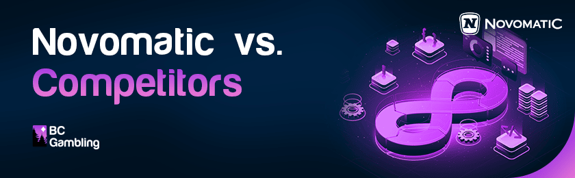 Different gaming code editors, gears, and UI icons for novomatic vs competitors