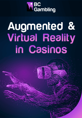 Man with VR glasses for augmented and virtual reality in casinos