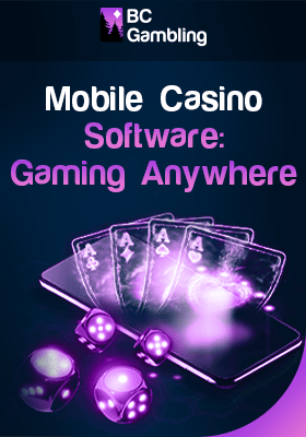 Mobile phone, cards and dice for mobile casino software