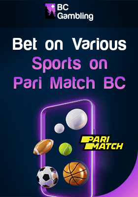 Different sports balls on a transparent mobile phone for bet on various sports on Pari Match BC