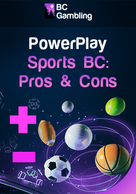 Plus and minus sign and balls for various sports for Power Play sports BC pros and cons