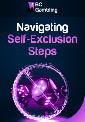 Crossed out dice for navigation self-exclusion steps