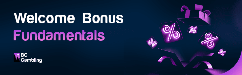An unwrapping gift box with some percentage icons for welcome bonus fundamentals
